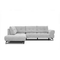 ECKSOFA SALVINI 5-Sitzer, hellgrau - Hellgrau/Schwarz, Holzwerkstoff/Textil (158/292cm) - Courtois Laville