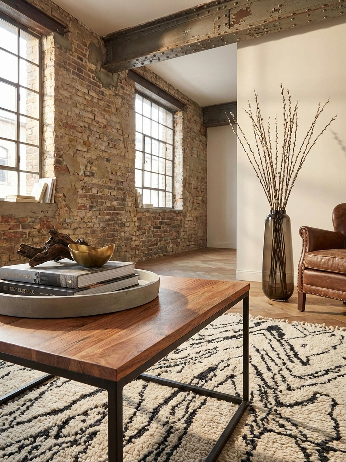 COUCHTISCH Industrial, Akazienholz mit Eisengestell, handgefertigt, robust und stabil - Beige/Schwarz, Holz/Metall (60/60/41cm) - KADIMA DESIGN