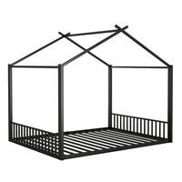 KINDERBETT metall 140x200 kinderbett schwarz - Schwarz, Metall (140/200cm) - Urban Meuble