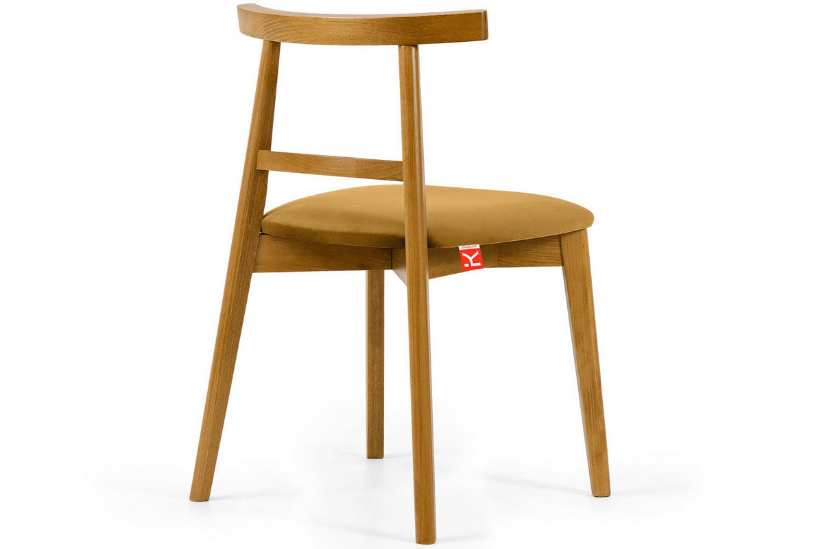 ESSTISCHSTÜHLE LILIO 2 St Vintage, Gelb / hell Eiche - Hellbraun/Eichefarben, Holz/Textil (47/76/45cm) - KONSIMO®