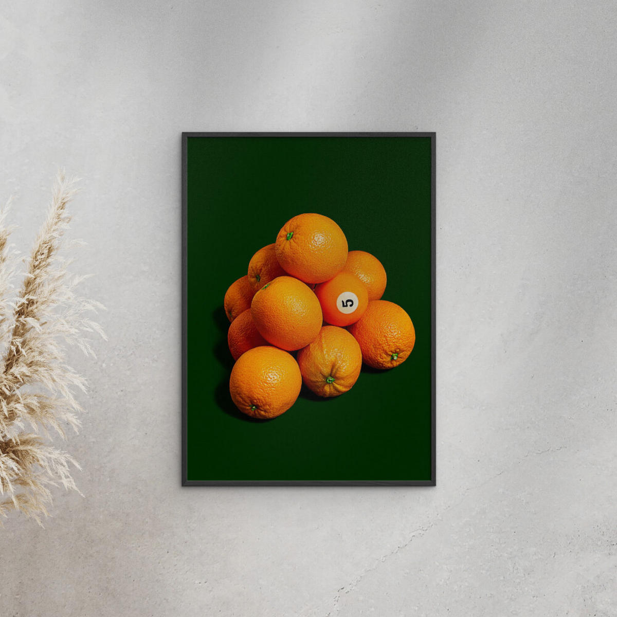 POSTER mit Rahmen Supermercat - Odd orange out - Schwarz/Grün, Holz/Papier (30/40cm) - Poster&Frame