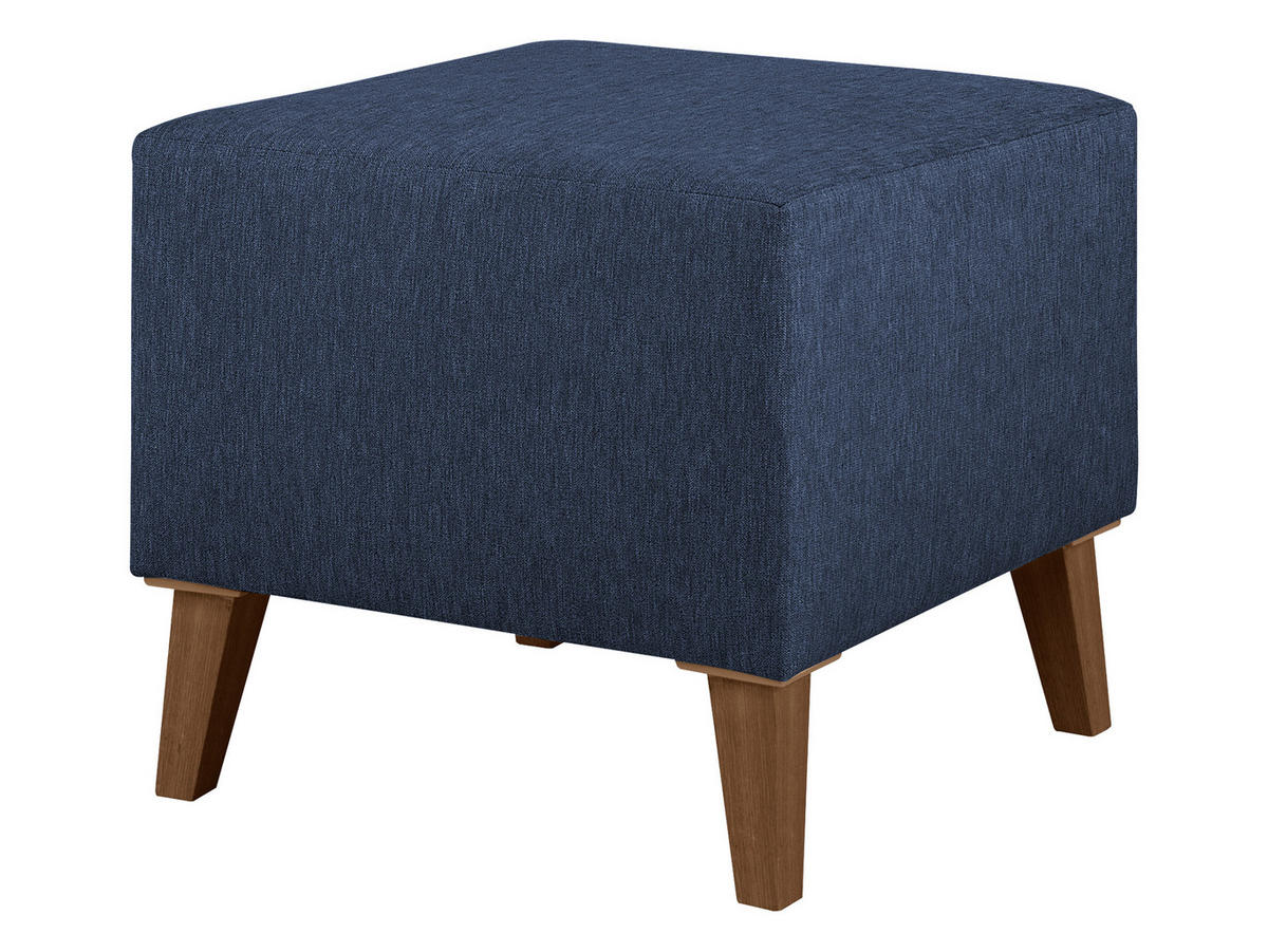POLSTERHOCKER Oviedo - Blau, Holz/Kunststoff (51/45/51cm) - MIRJAN24