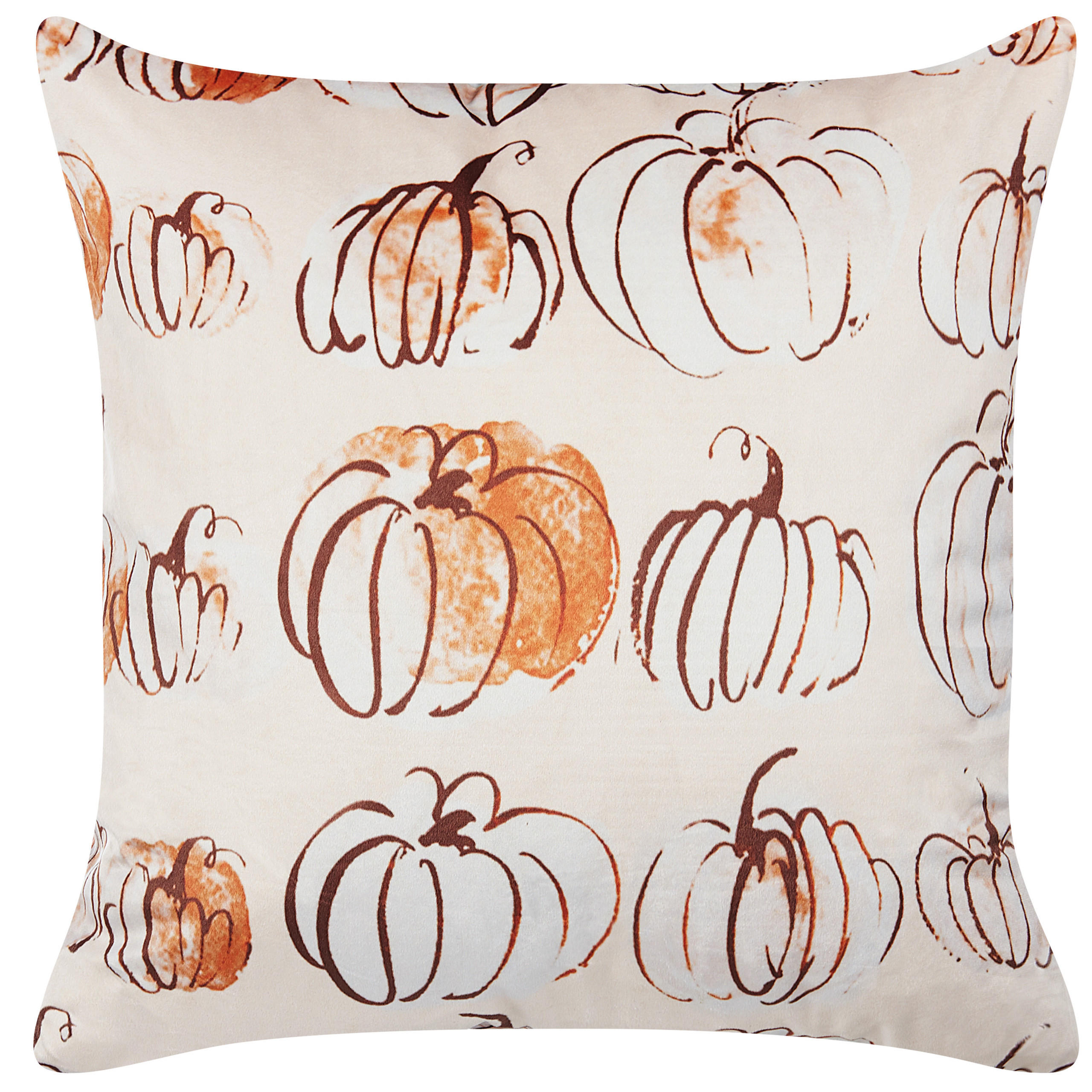 DEKOKISSEN Beige 45/45 cm Cucurbita - Beige, Textil (45/45cm) - Beliani