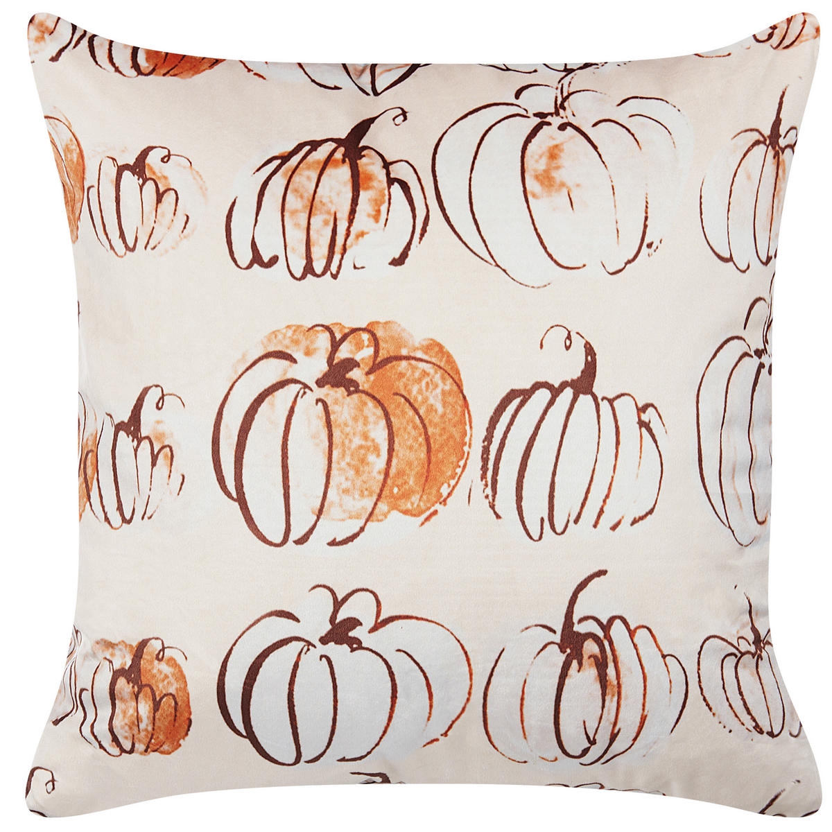 DEKOKISSEN 2er-Set Beige 45/45 cm Cucurbita - Beige, Textil (45/45cm) - Beliani