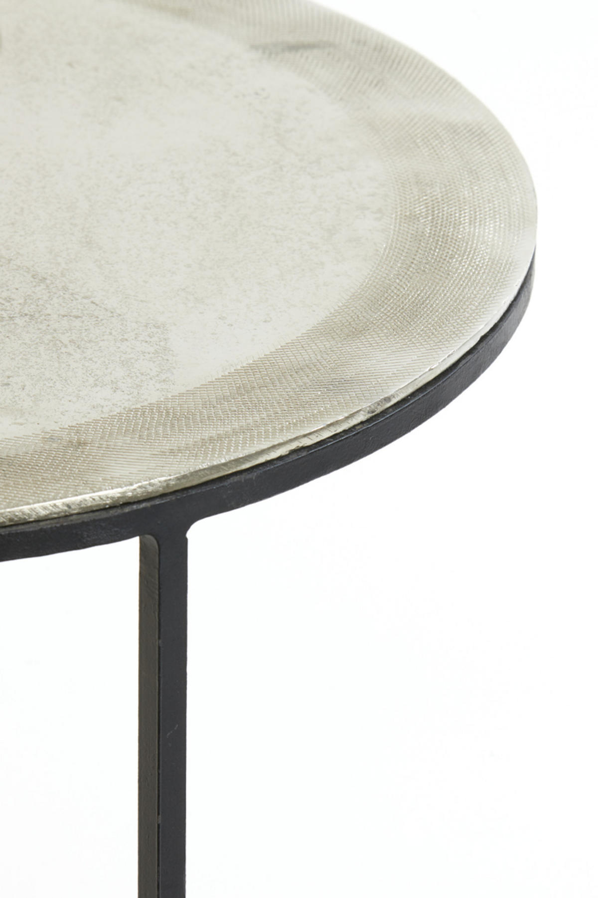 BEISTELLTISCH Talca Silber Ø49/52 cm 2er-Set - Silberfarben, Metall (49/49/50.5cm) - Light & Living