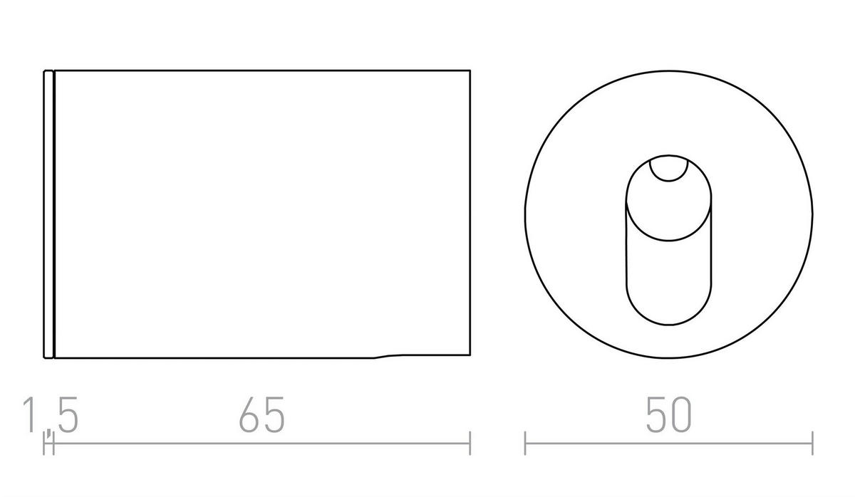 EINBAULEUCHTE MEMPHIS R Wand Silbergrau 3 W - Grau, Metall (5/5/5cm) - Rendl