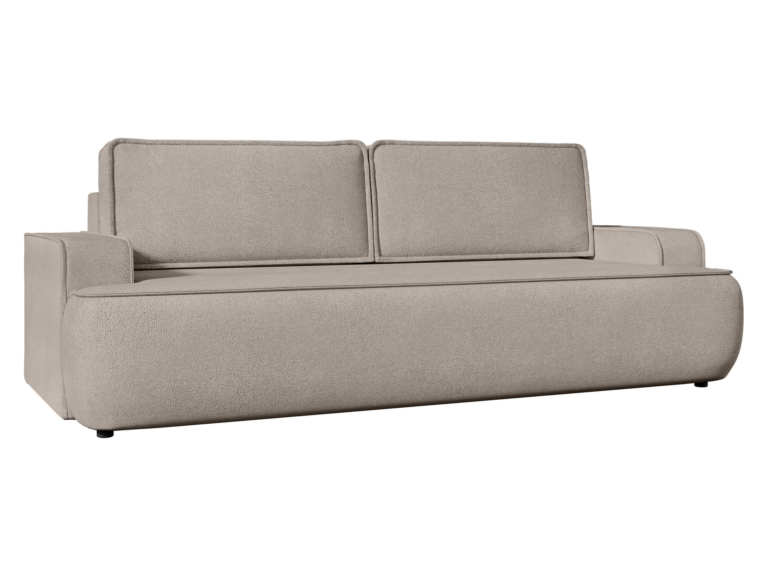 SCHLAFSOFA Mono - Creme/Schwarz, Holz/Kunststoff (248/94/110cm) - MIRJAN24