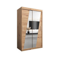 SCHWEBETÜRENSCHRANK 200/120/62 2-türig - Silberfarben/Eiche Artisan, Holz/Kunststoff (120/200/62cm) - Abiks Möbel