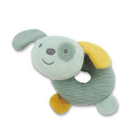 BABYRASSEL Tiere hellgrün Greifling aus Plüsch, leuchtende Farben, ab Geburt, weiche Haptik - Grün, Textil (8/6/11cm) - Lorelli