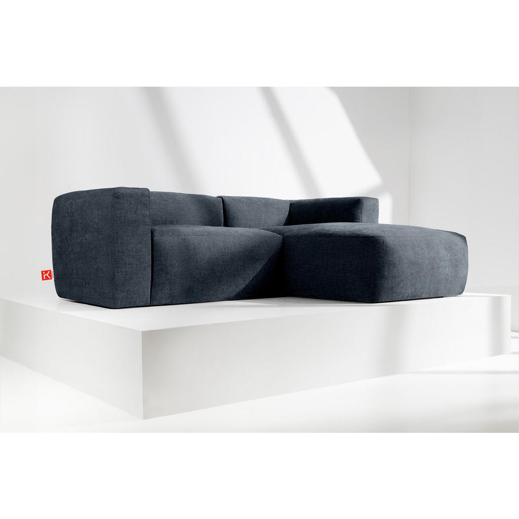 Thumbnail - Konsimo® Eckmodulsofa-Rechts, Dunkelblau, Textil, L-Form,Freiform, 237x180 cm, Wohnzimmer, Sofas & Couches, Wohnlandscha...