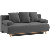 BÄDDSOFFA i grå manchester - Beige/Grå, Textil/Plast (100/84/188cm) - HOMCOM