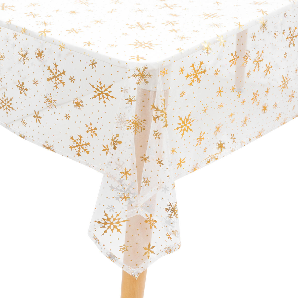 TISCHDECKE Schneeflocken fleckabweisend - Weiß, Kunststoff (360cm) - Atmosphera Createur d´interieur
