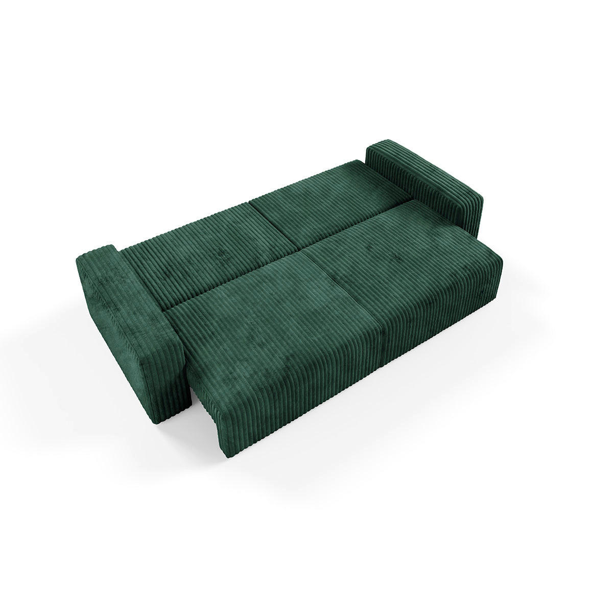 SOFA Angela 3 Sitzplätze Tannengrün - Grün, Holz (252/86/105cm) - Petits-meubles