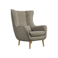 SESSEL Estjano Boucle - Hellbraun/Beige, Holz/Textil (80/106/95cm) - MIRJAN24
