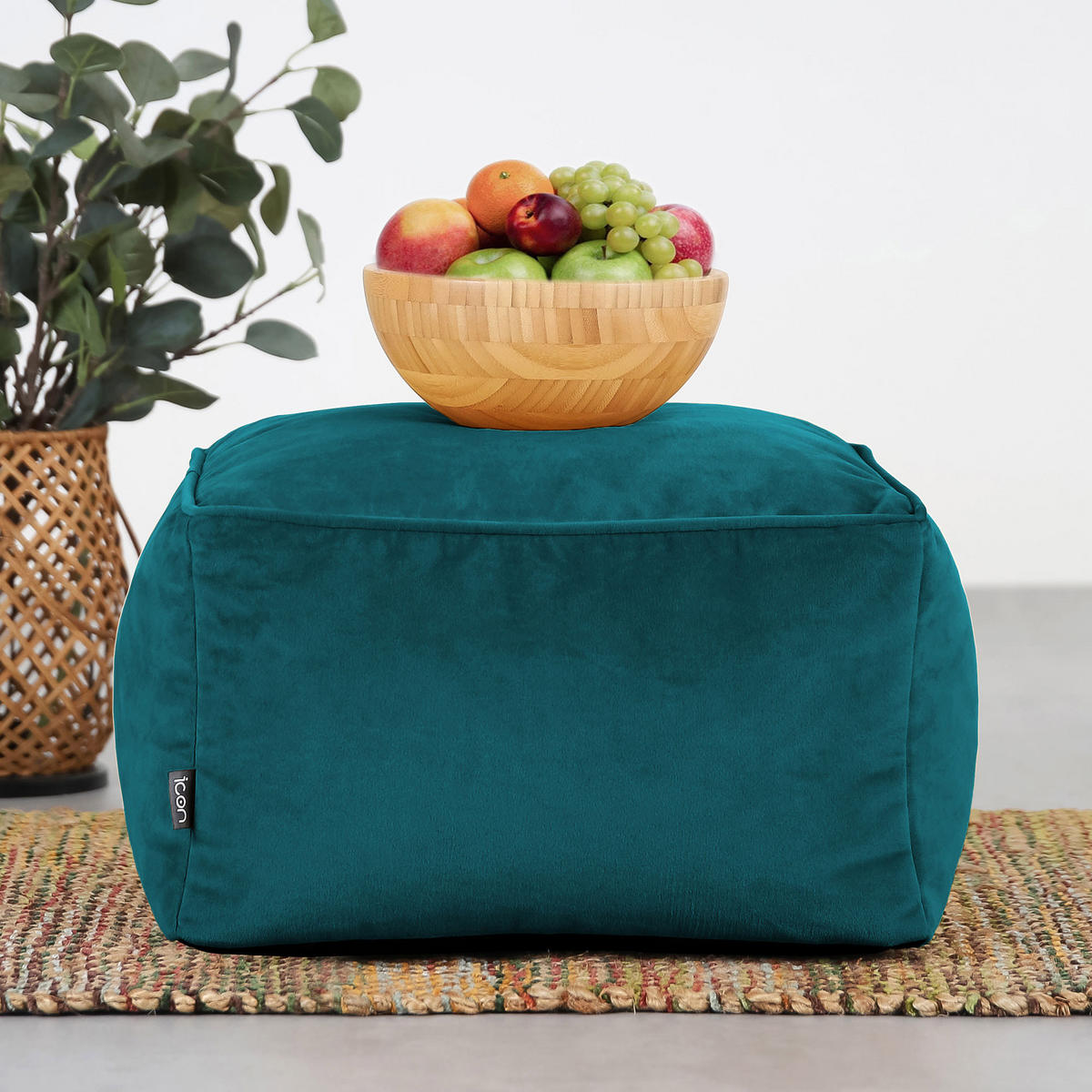 SITZPOUF Amara - Grün, Kunststoff (42/24/42cm) - icon