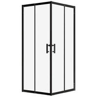 DUSCHKABINE Hela Schwarz/Transparent, quadratisch, 90/90/190 cm - Schwarz, Glas (90/90/190cm) - bad land