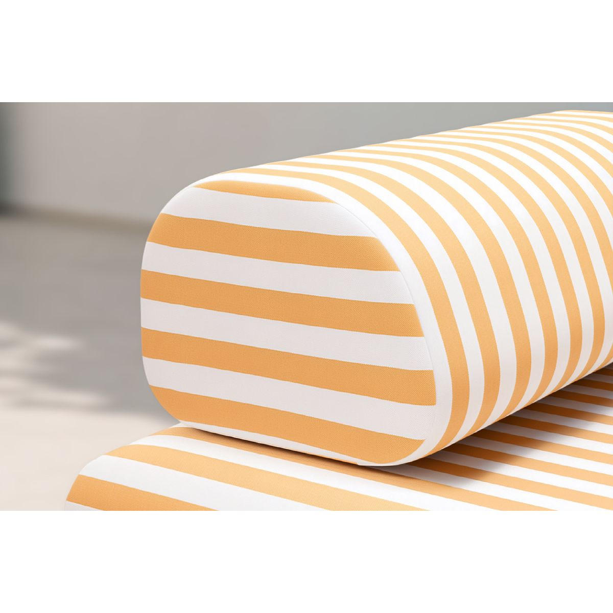 2-SITZER-GARTENSOFA mit weißen und gelben Streifen - Gelb, Textil (95/70.5/148cm)