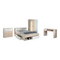 JUGENDZIMMER Most 75 in Akazie und Weiß 4teilig von Parisot Kinderzimmer Komplett Set - Braun, Holzwerkstoff (120/200/80cm)
