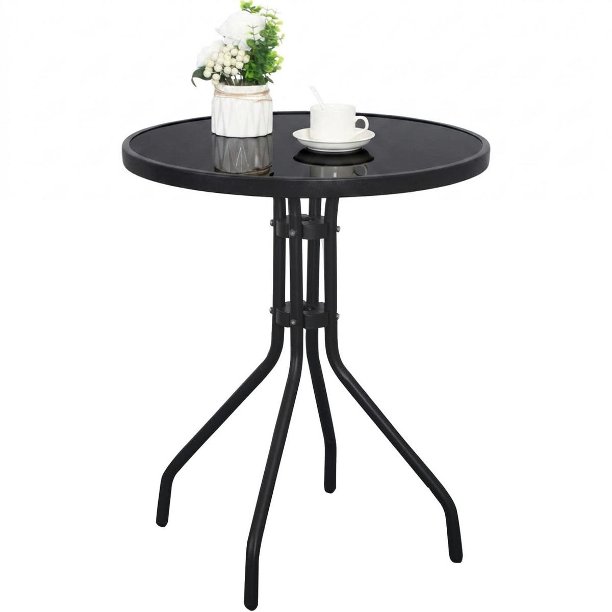 BALKONTISCH - Schwarz, Metall (60/60/69cm) - A2A Home