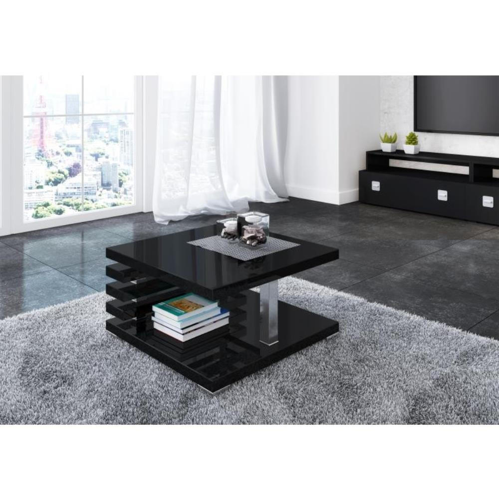 COUCHTISCH Kyoto 60x60 schwarzglanz - Schwarz Hochglanz, Holzwerkstoff (60/60/32cm) - Beautysofa