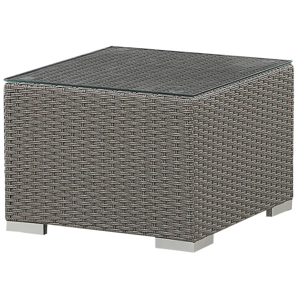 LOUNGE-SET grau modular Maestro - Grau, Kunststoff - Beliani
