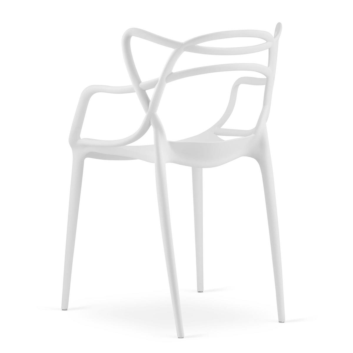 ESSZIMMERSTUHL KATO weißer Sitz - Weiß, Kunststoff (54/82.5/55cm) - Valora