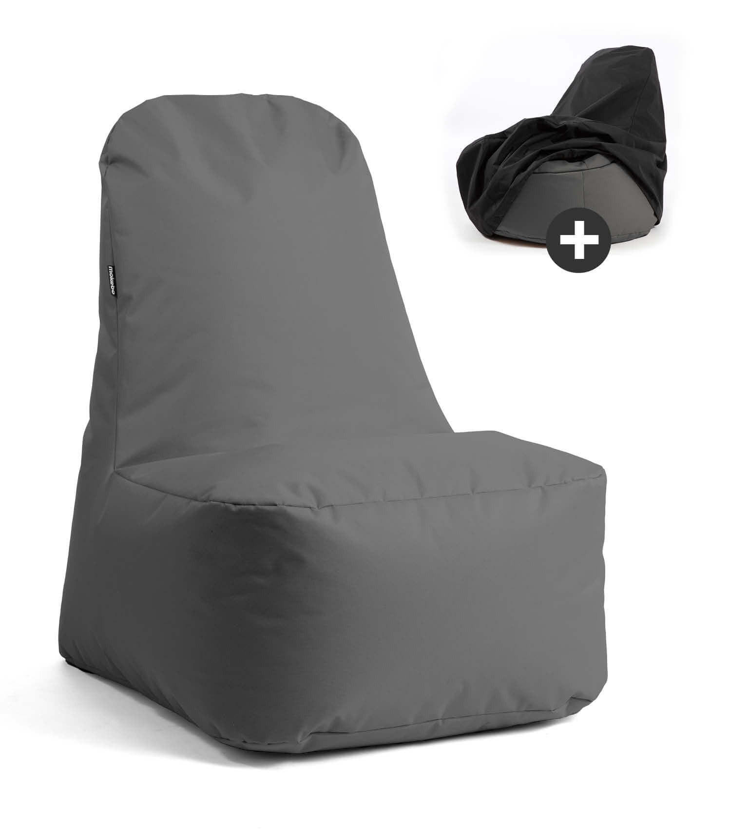 SITZSACK mit Hülle Der Däumchendreher - Anthrazit, Textil (60/86/85cm) - Mokebo