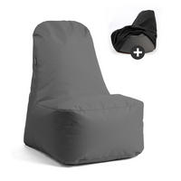 SITZSACK mit Hülle Der Däumchendreher - Anthrazit, Textil (60/86/85cm) - Mokebo