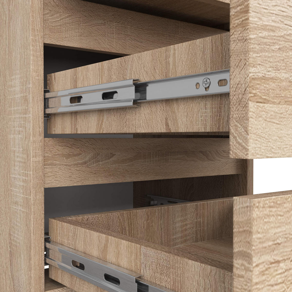 KOMMODE Eiche Sonoma 57/40/35 - Sonoma Eiche, Holzwerkstoff (40/57/35cm) - RAUMHIRSCH FURNITURE