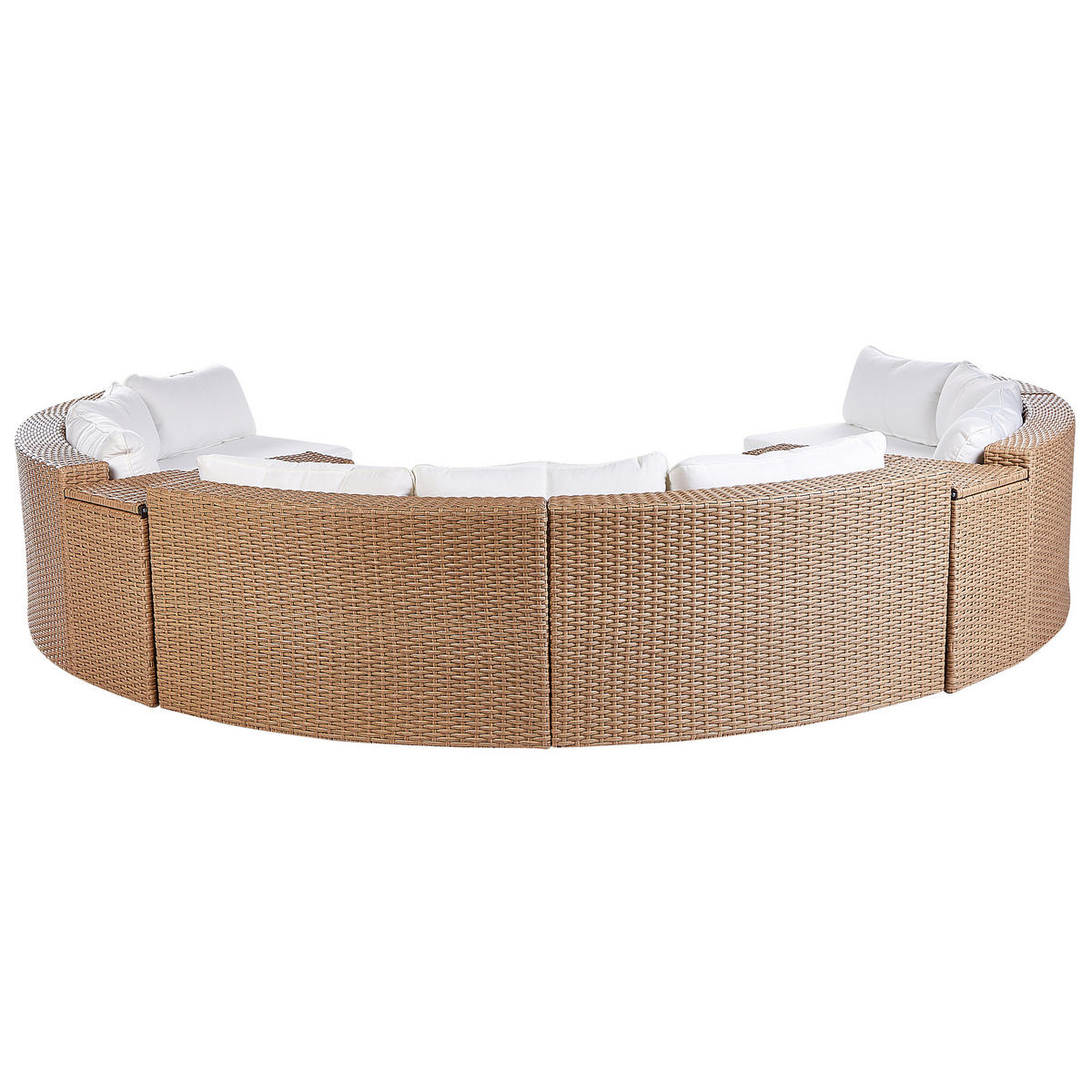 LOUNGE-SET PE Rattan sandbeige Severo - Beige, Kunststoff - Beliani