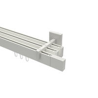 INNENLAUF-GARDINENSTANGEN-SET Smartline Lox 120 cm, 3-läufig, 14x35 mm Weiß - Weiß, Metall (120cm) - INTERDECO