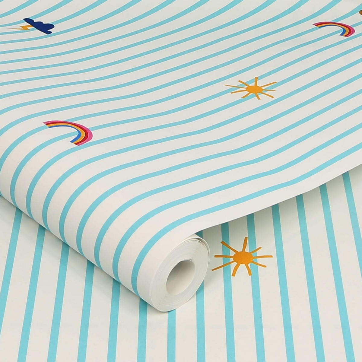 VLIESTAPETE - Kleines Wetterwunder - Blau, Papier/Kunststoff (52/1000cm) - Joules