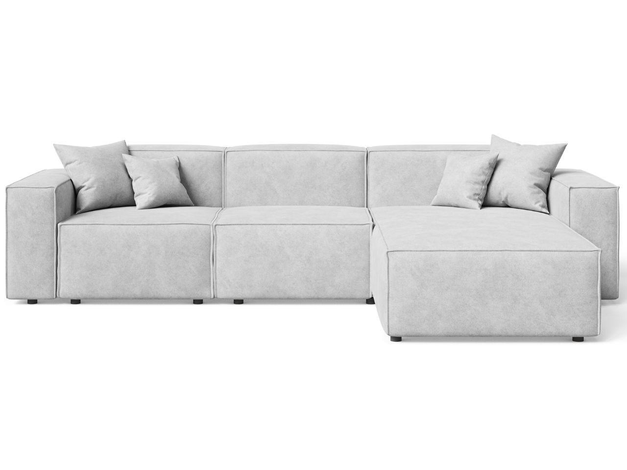 ECKSOFA Arizona Hellgrau Rechts - Hellgrau, Holz/Textil (265/180cm) - Graingold