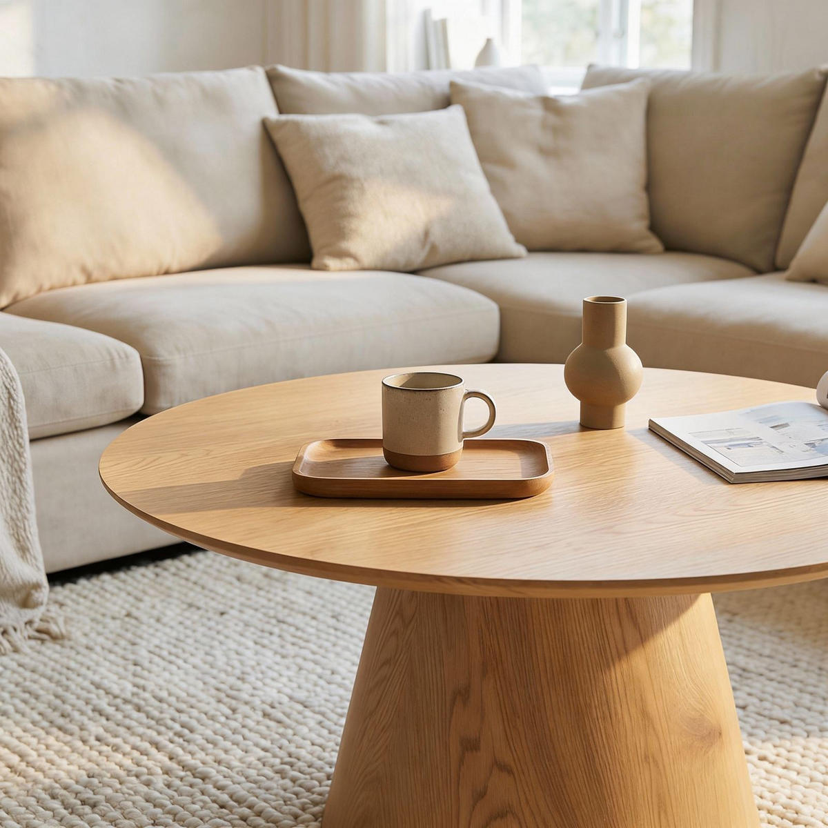 COUCHTISCH RUDA Eiche - Eichefarben, Holzwerkstoff (85/85/45cm) - IDIMEX