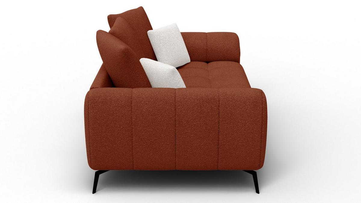 SOFA CALME 2,5-Sitzer, dunkelorange - Dunkelorange, Holz/Textil (199/92/108cm) - Courtois Laville