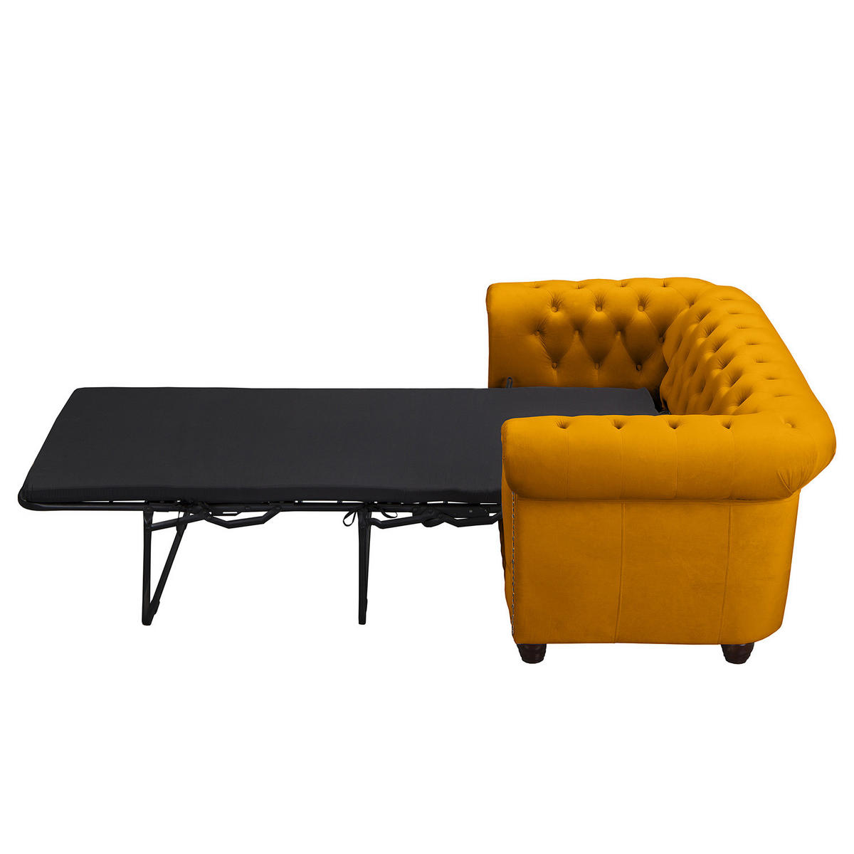 2-SITZER SOFA - Gelb/Buchefarben, Buchenholz/Textil (148/72/86cm) - home24