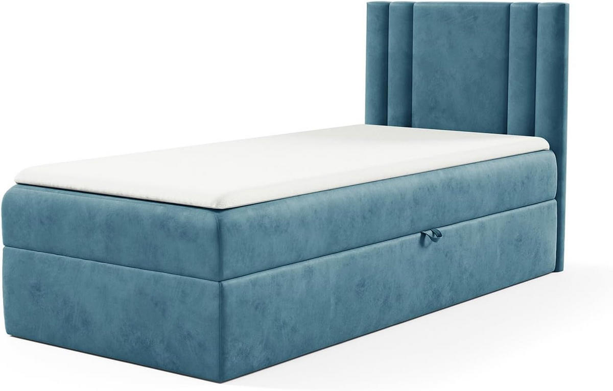 KINDERBETT CARDI - Blau, Holzwerkstoff (84/208cm) - Meblini