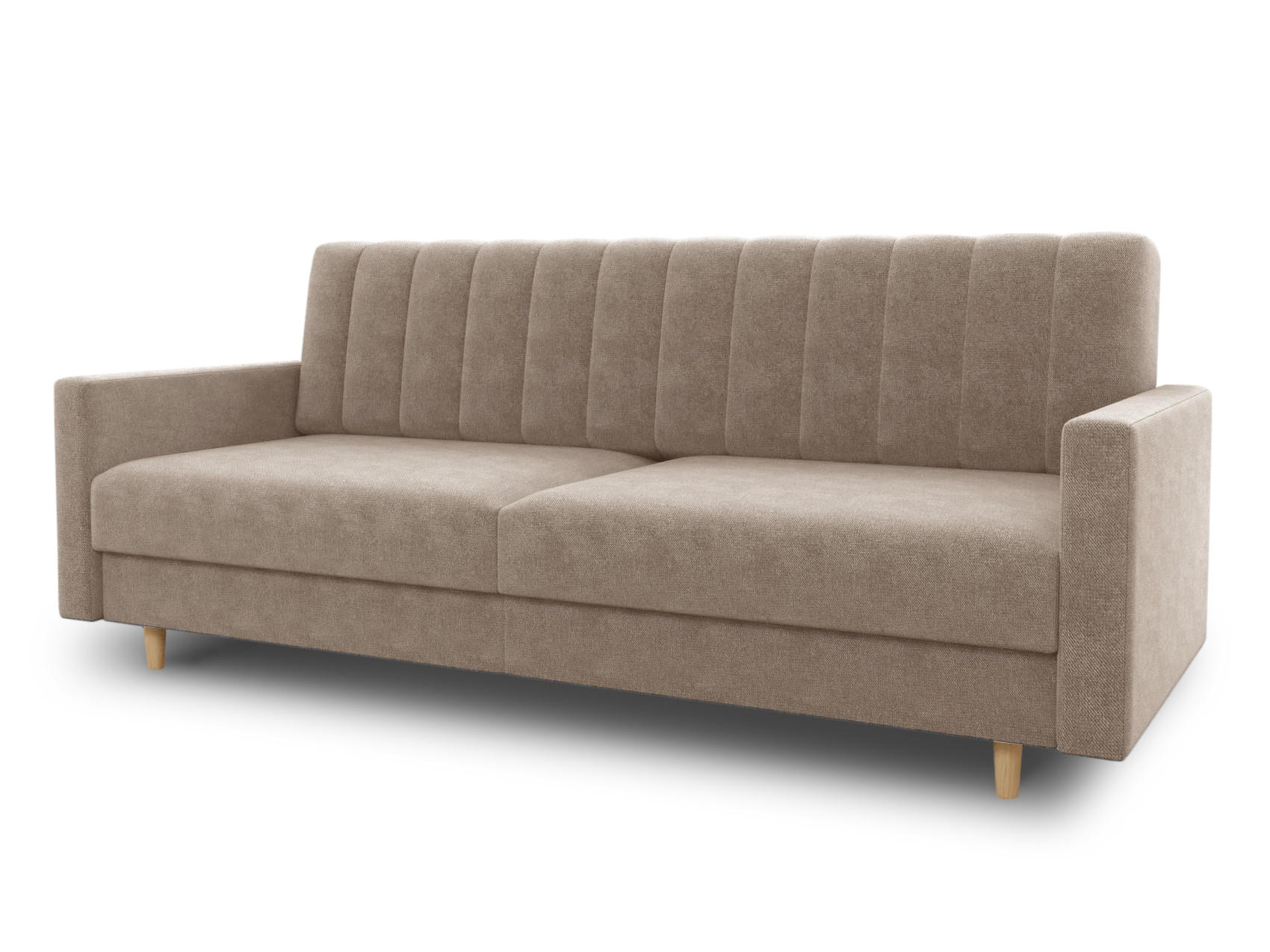 SCHLAFSOFA Sara - Beige, Holz/Textil (214/86/90cm) - Sofnet