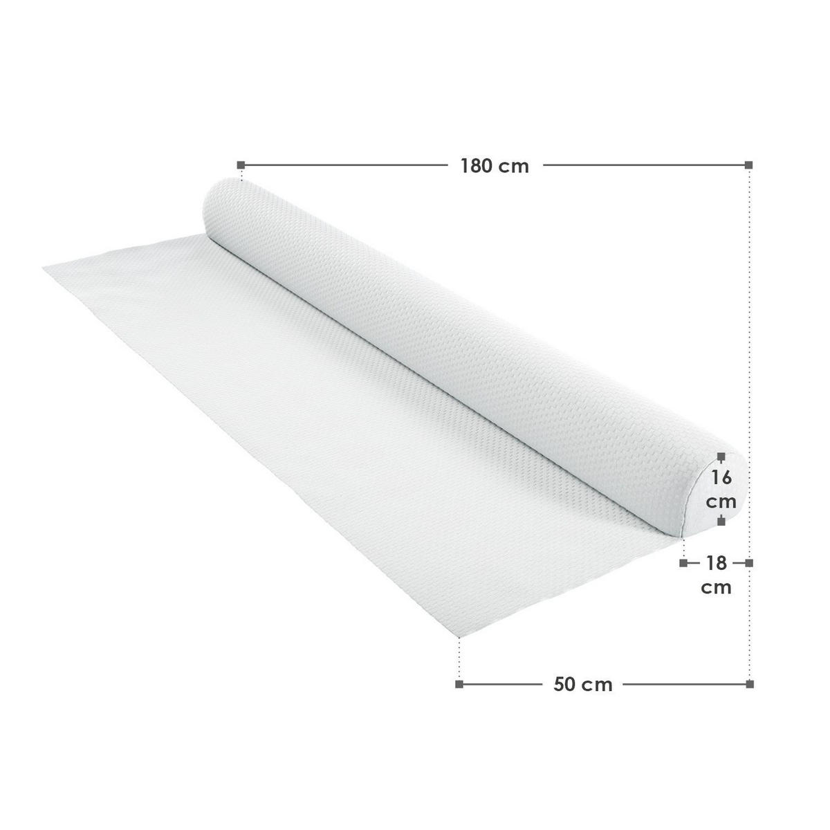 RAUSFALLSCHUTZ Louana Weiß 180 cm aufblasbar - Weiß, Textil (18/180cm) - Juskys