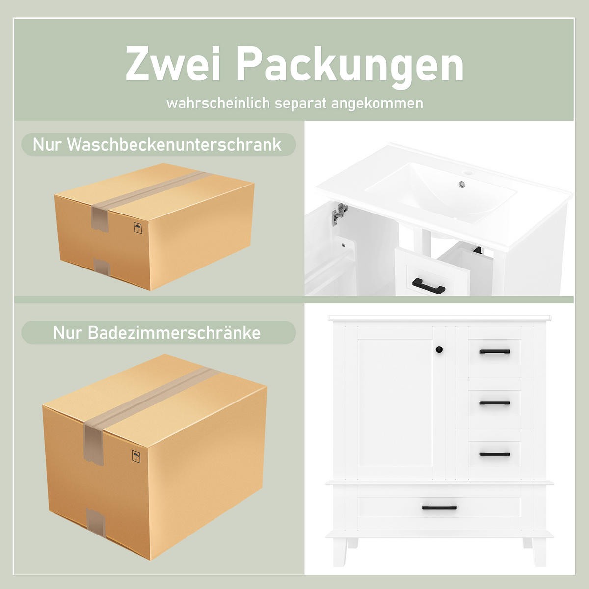 WASCHTISCH Weiß 76/46/83,5 cm - Weiß, Holz (76/83.5/46cm) - PANGIVO