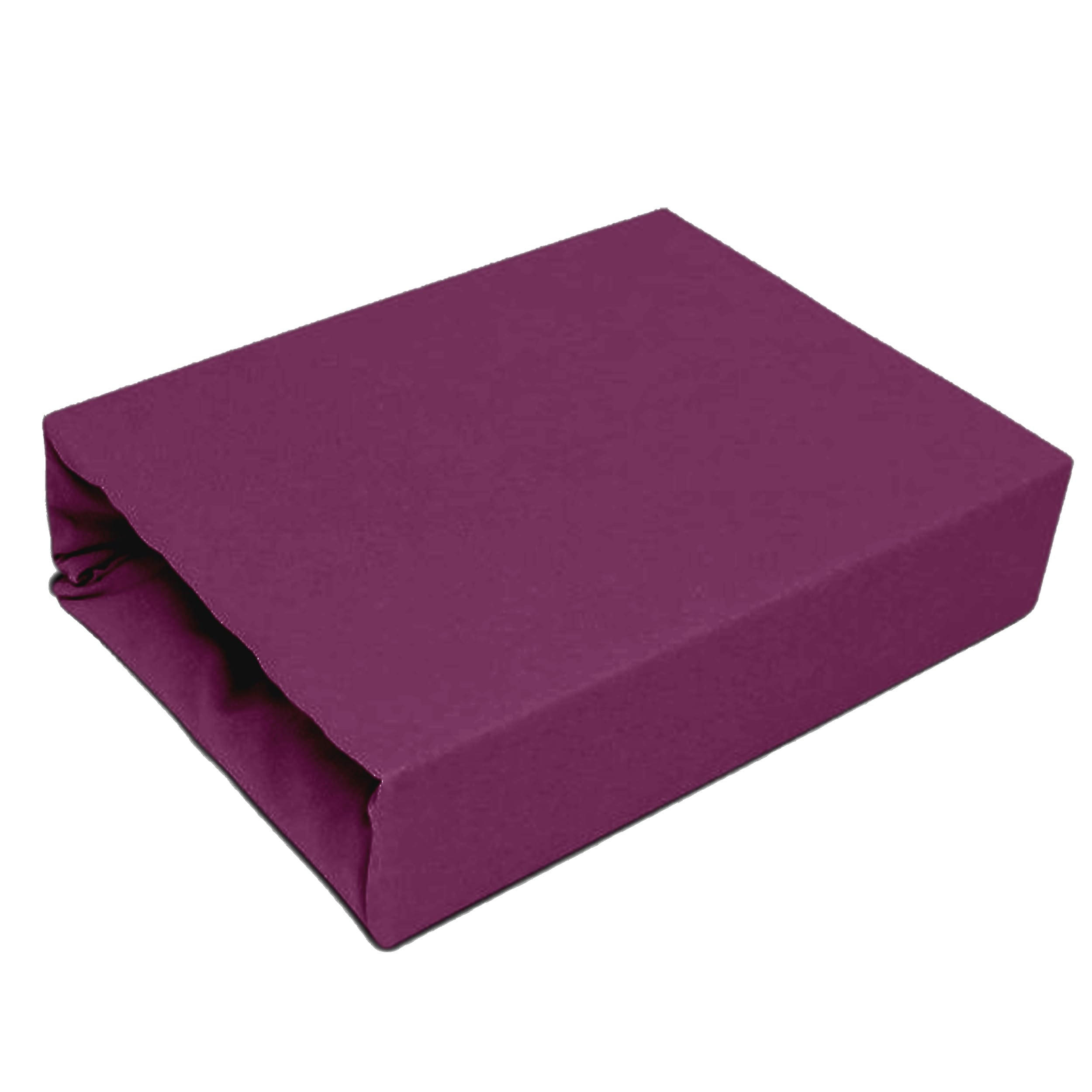 Best For Home Spannbettlaken Pflaume 120x200 cm