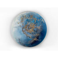 GEMÄLDE Neptun nachtleuchtend 70 cm - Blau, Holz (70/4cm) - YS-art gallery