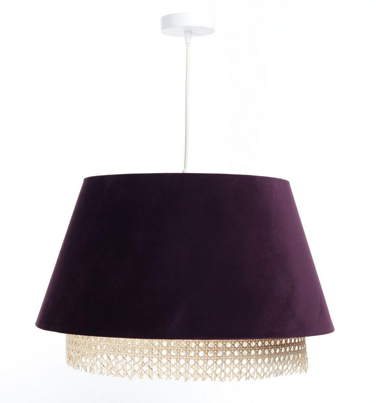 HÄNGELEUCHTE Lila 50/32 cm - Lila, Naturmaterialen (50/1.3/32cm) - ONZENO