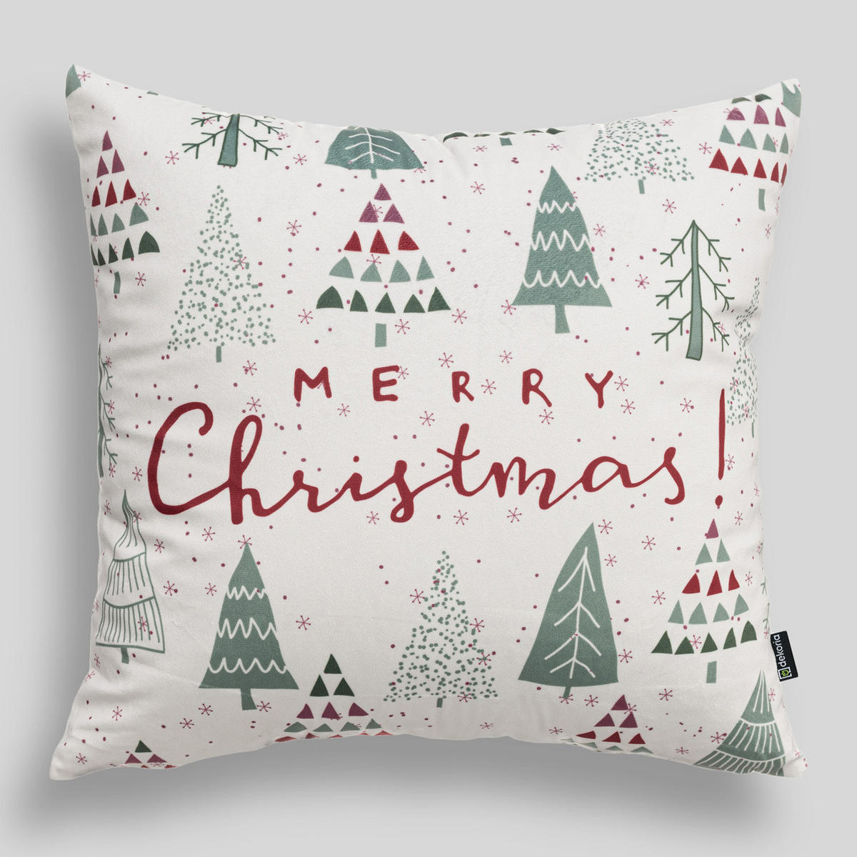 KISSENHÜLLE Holiday Trees 43x43 cm - Weiß, Textil (43/1cm) - Dekoria