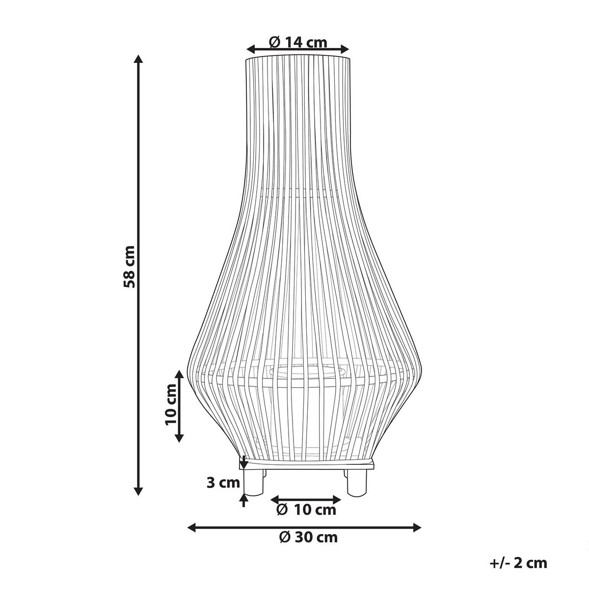 LATERNE Braun Leyte - Braun, Holz (30/58/30cm) - Beliani