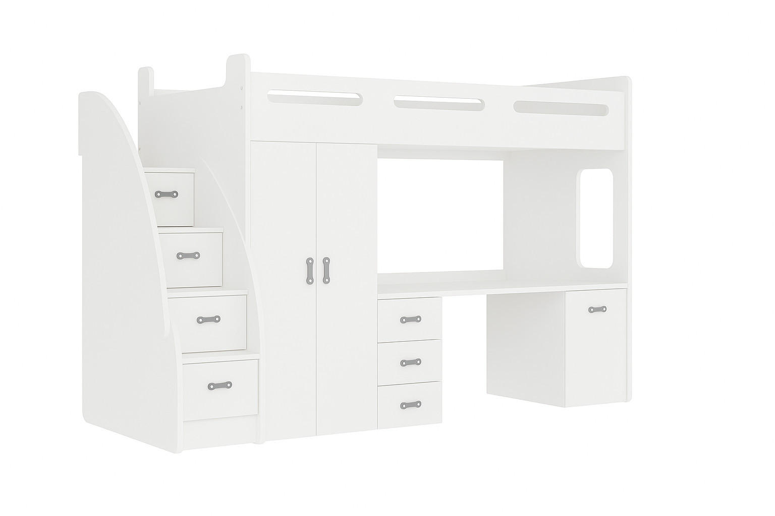 KINDERBETT Zuzia plus weiss - Weiß, Holzwerkstoff - roe furniture