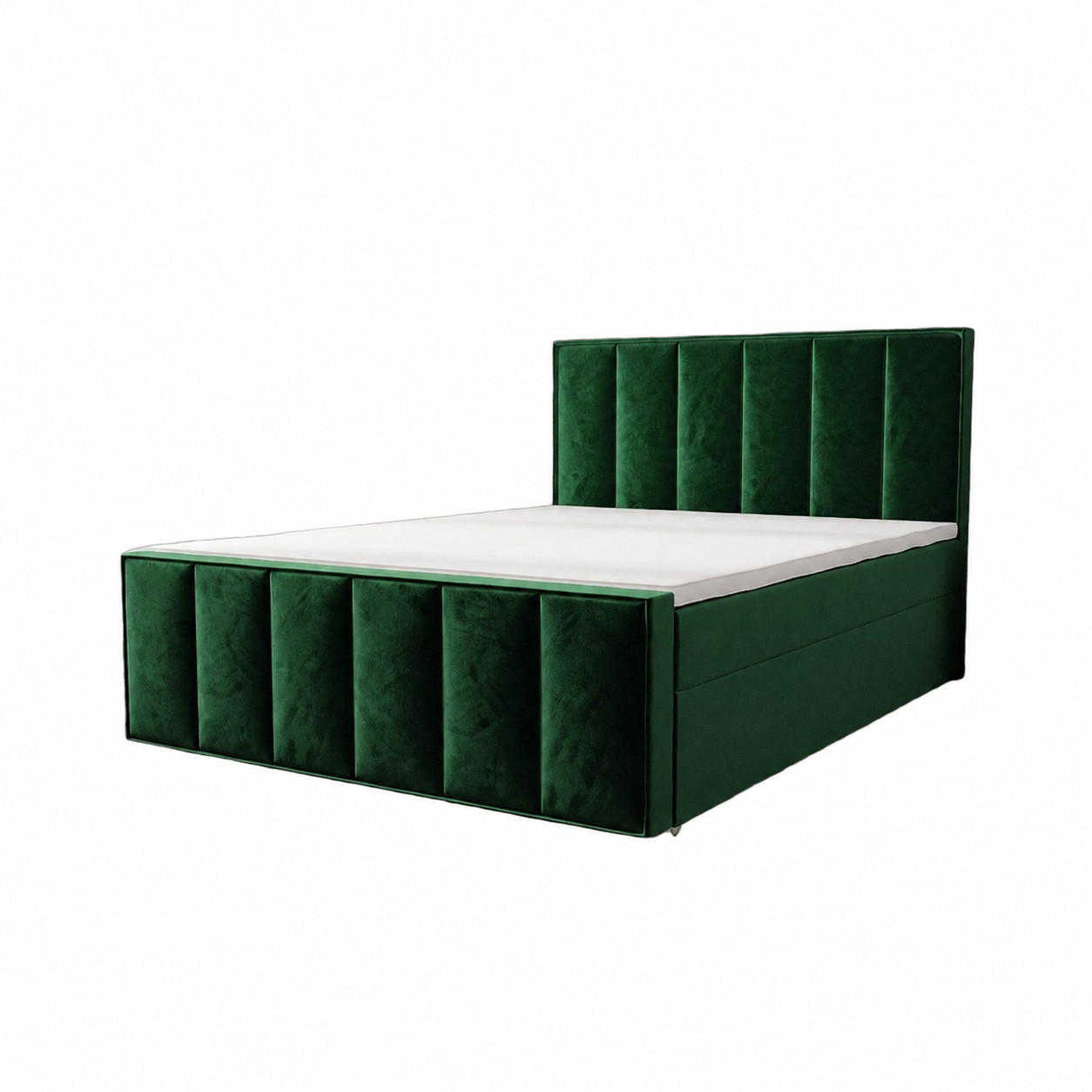 BOXBETT Aura Flaschengrün 160x200 cm - Waldgrün, Textil (160/200cm) - B&B Home
