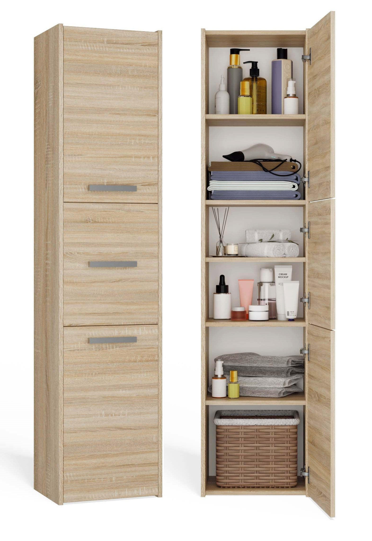 KOUZELNÍ SKŘÍŇKA Sonoma 40/170/30 - Sonoma dub, kompozitní dřevo (40/170/30cm) - RAUMHIRSCH FURNITURE
