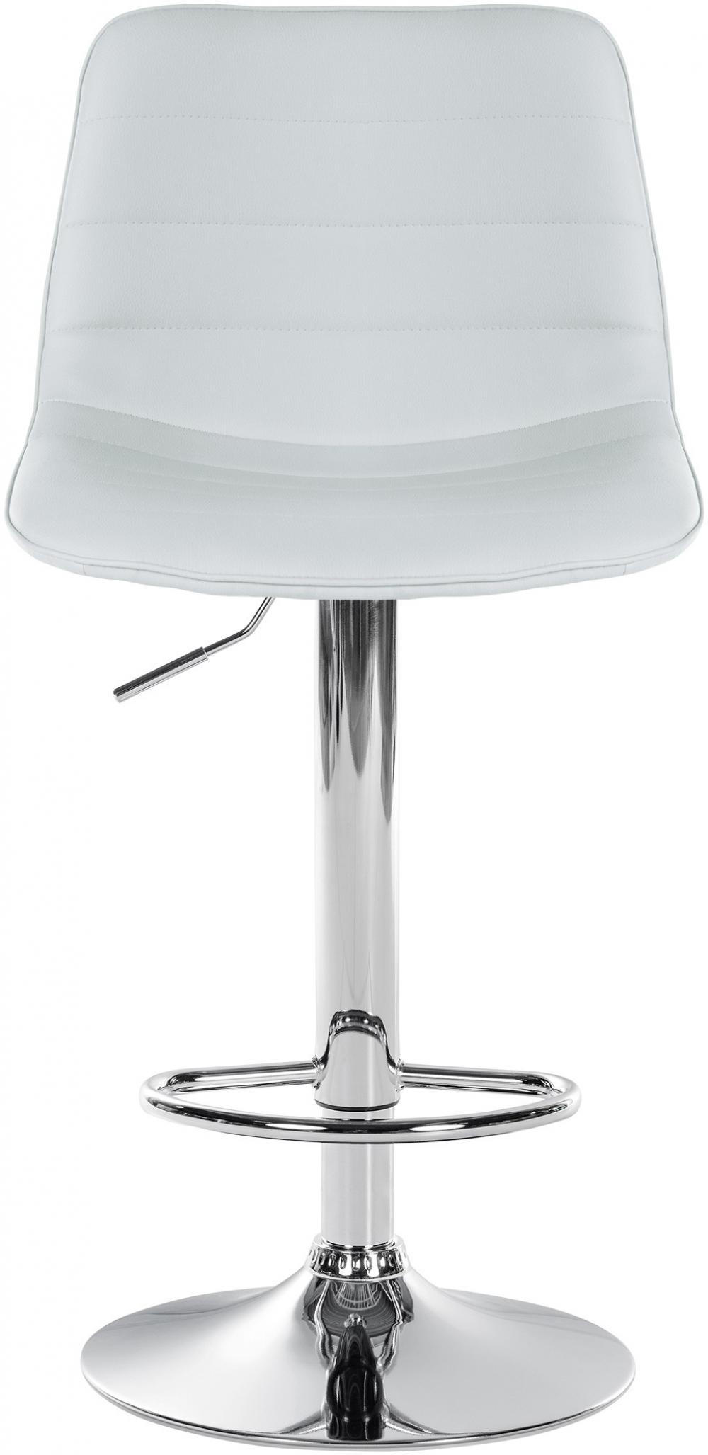 BARHOCKER 2er Set Lederlook weiß - Weiß, Textil/Metall (45/89/46cm) - CLP