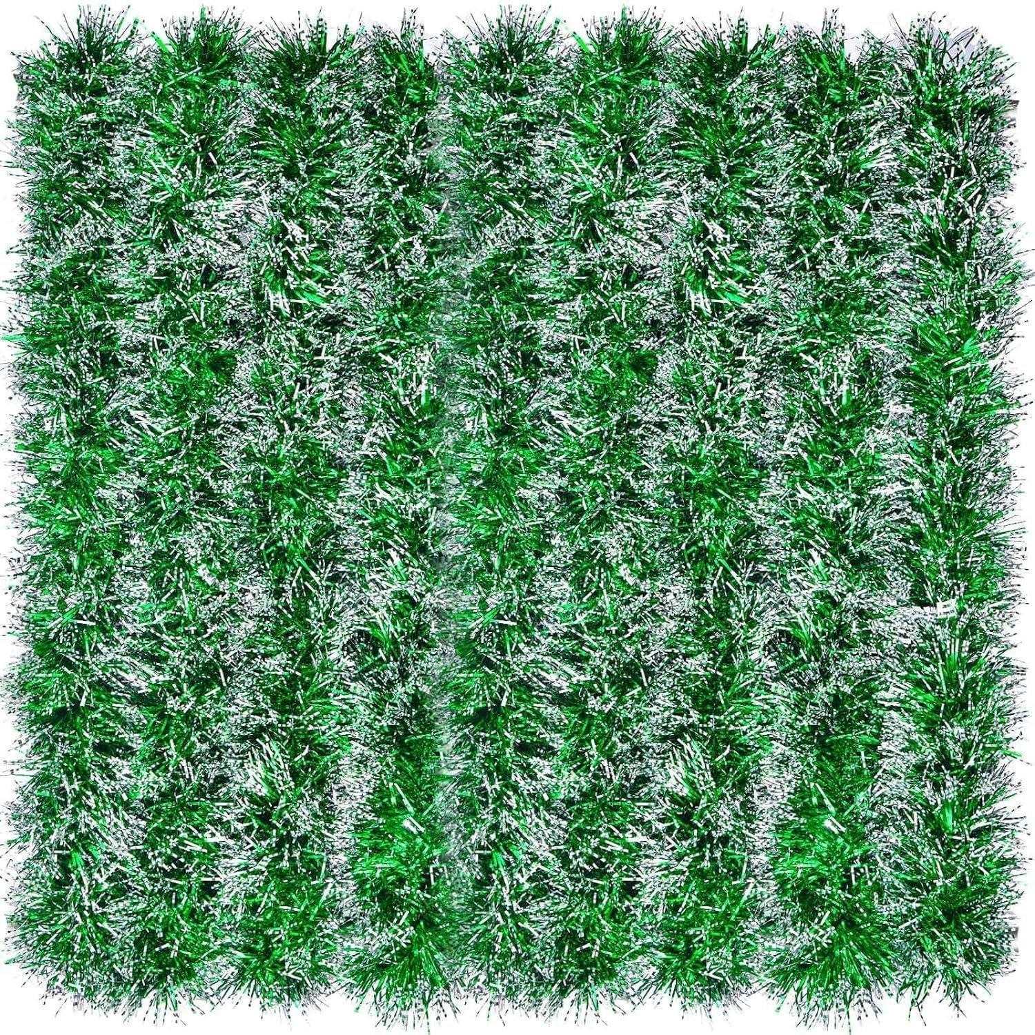 LAMETTA-GIRLANDE 10 m Grün mit Frostspitze - Grün, Kunststoff (1000cm)